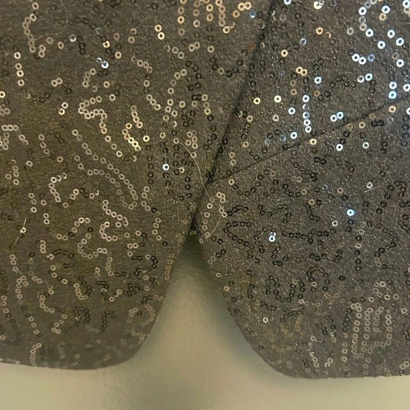 BR black  label Banana Republic sequin moto worn once size 4 beautiful - Picture 4 of 13